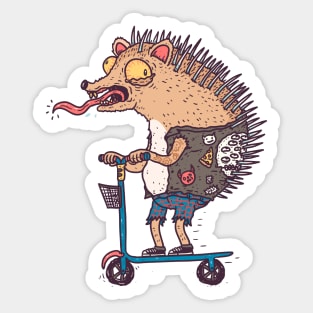 Punk Hedgehog Sticker